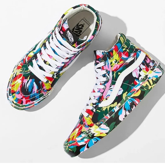 VANS VAULT X KENZO limited edition RARE $215 OG Sk8-hi LX floral shoes UNISEX ! - Picture 2 of 10